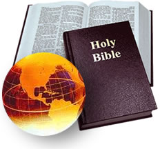 Bible and globe